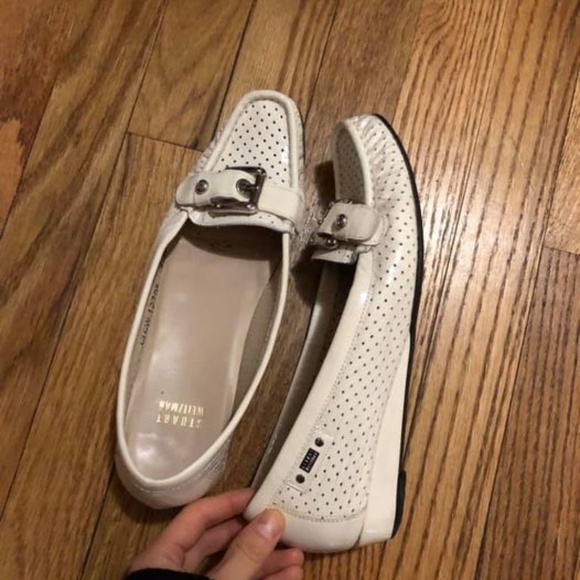 Stuart Weitzman White Loafers - Picture 2 of 6